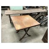 2 Wooden Adjustable Height Tables