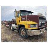 1991 Mack 9-Speed Semi Truck & Drop Deck Trailer