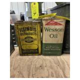 Tub of Misc Items - Lamps, Oil Cans