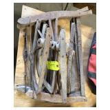 3-Vintage Cross Cut Saws & 4-Small Bobsled Runners