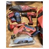 Milwaukee Tool Case, Sawsall, Work Light &