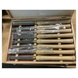 8-Piece Lathe Chisel Set in Wood Box