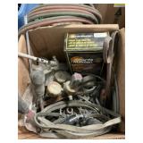 3 Box of Misc - Lights, Wires, Hoses, Tools