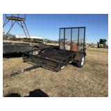 Small Flat Bed Trailer with Ramp Gate