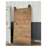 Wooden Barn Door w/ Louden Pulleys