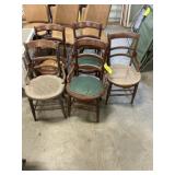 5-Vintage Wooden Chairs