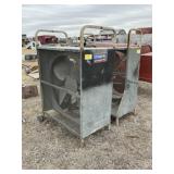 2 Rolling Box Fans w/ Electric Motors