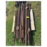 Pallet of 6-ft T-Posts, Qty: 58