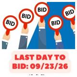 Auction Closes: Wednesday, September 23