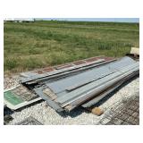 2 PIles of Galvanized Steel & Door Track