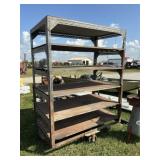 Rolling Shelf Cart w/ 6 Shelves