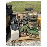 Pallet of John Deere Gauge Wheels & More