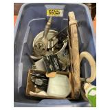 Plastic Tub w/ Misc