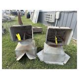2- Vintage Metal Cupolas