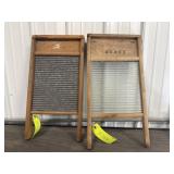 2 Vintage Washboards - Metal & Glass