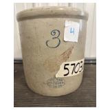 3-Gallon Red Wing Crock w/ Hairline Cracks