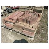 Pallet of Red Landscaping Blocks - Various Sizes