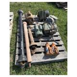 Pallet of Misc Items -Jacks, Motors, & More