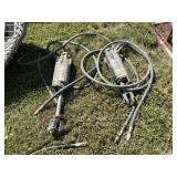 2 John Deere Cylinders w/ JD Tips & Hoses