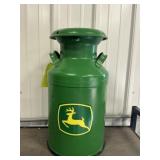 5 Gallon Cream Can - Painted w/ John Deere Emblems