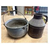 Aluminum Bucket & 8-Qt Capacity Steel Jug