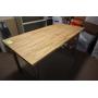 Wooden butcher block style desk 61 x 30