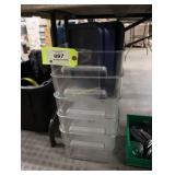 Lot of 5 Cambro 12qt food grade plastic