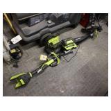 Ryobi 40V trimmer and leaf blower with charger
