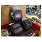 Lot of 3 welding helmets