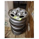 Set of 4 Toyota 15 in steel wheels, 5 lug