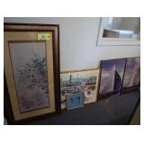 Lot of framed artwork
