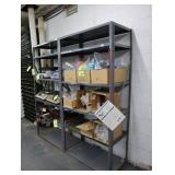 Lot of 2 metal shelves