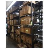 Lot of 8 sections of heavy duty metal shelving