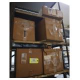 Assorted size plastic hinged product boxes