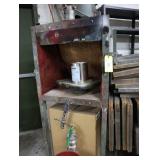 Binks spray booth with rotary table, spray gun