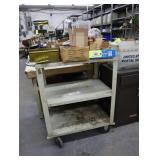 Metal work cart, 3 shelves