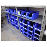 Lot of 48 plastic stack bins, blue