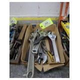 Lot of adjustable wrenches