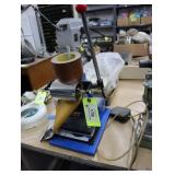 Foil press, heated platten