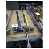 Lot of pry bar, maul, sledgehammer
