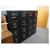 Lot of 4 vertical file cabinets