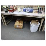 Workplace 6ft steel base work table with built-in
