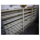 Lot of 3 metal shelves, used for storing die sets