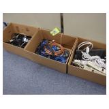 Lot of power strips, computer cords