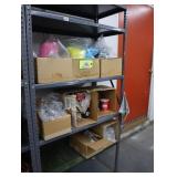 Assorted plastic beads, ribbon and earring wire