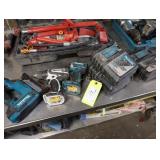 Makita battery chargers, nailer and 2 drills NO