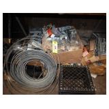 Lot of assorted angle braces, joist hangers, post