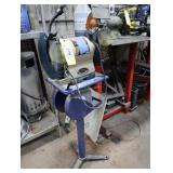Ryobi double end grinder with stand