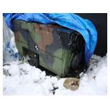 Propane industrial heater with 2 pieces ducting