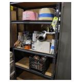 Shelving unit with assorted tape